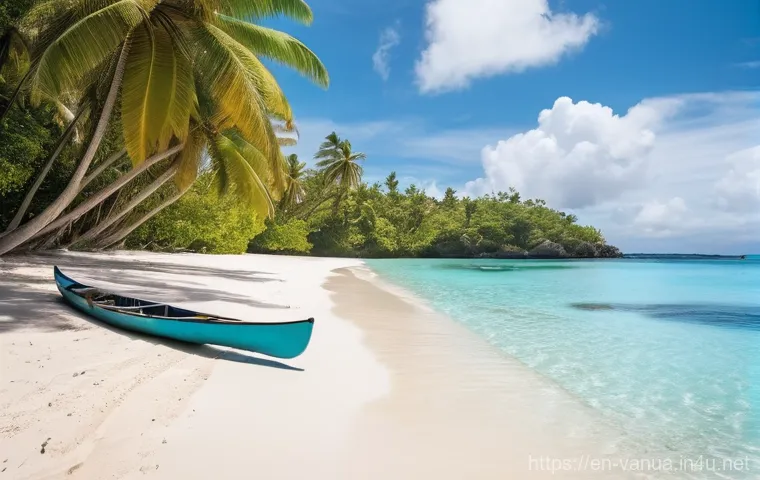 바누아투 유심 및 인터넷 - **Prompt:** A young female traveler, dressed in light, modest summer clothing (e.g., linen shorts an...